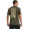'Under Armour' Men's New Freedom Flag T-Shirt - Marine OD Green / Desert Sand