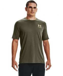 'Under Armour' Men's New Freedom Flag T-Shirt - Marine OD Green / Desert Sand 7 'Under Armour' Men's New Freedom Flag T-Shirt - Marine OD Green / Desert Sand