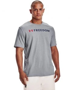 'Under Armour' Men's Freedom Flag Bold T-Shirt - Steel Light Heather