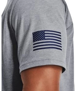 'Under Armour' Men's Freedom Flag Bold T-Shirt - Steel Light Heather 7 'Under Armour' Men's Freedom Flag Bold T-Shirt - Steel Light Heather