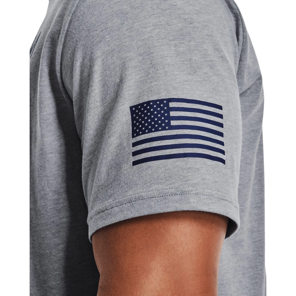 'Under Armour' Men's Freedom Flag Bold T-Shirt - Steel Light Heather 5 'Under Armour' Men's Freedom Flag Bold T-Shirt - Steel Light Heather