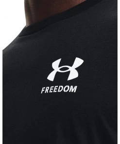 'Under Armour' Men's Freedom Flag T-Shirt - Black