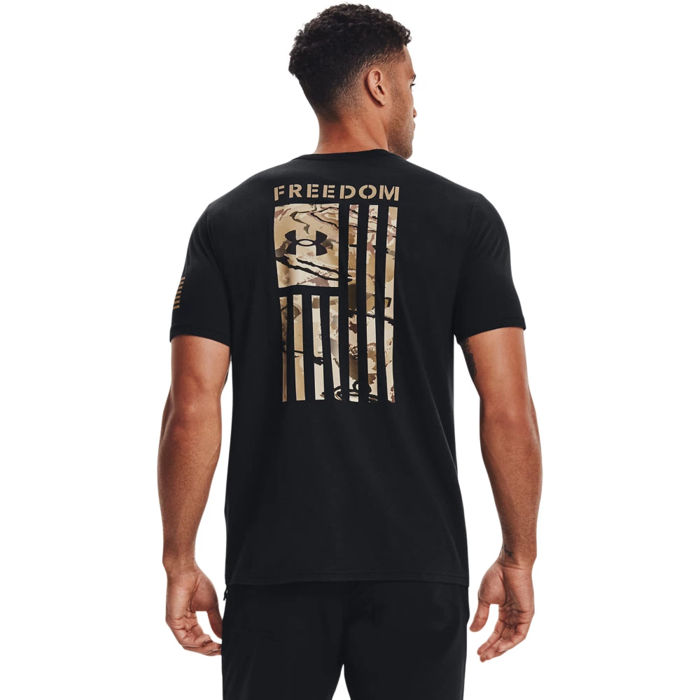 'Under Armour' Men's New Freedom Flag Camo T-Shirt - Black 3 'Under Armour' Men's New Freedom Flag Camo T-Shirt - Black