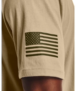 'Under Armour' Men's New Freedom Spine T-Shirt - Desert Sand 6 'Under Armour' Men's New Freedom Spine T-Shirt - Desert Sand