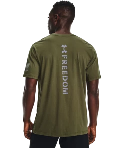 'Under Armour' Men's New Freedom Spine T-Shirt - Marine OD Green
