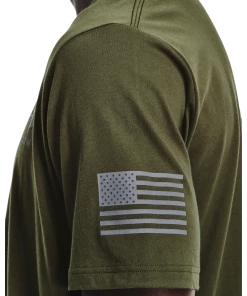 'Under Armour' Men's New Freedom Spine T-Shirt - Marine OD Green