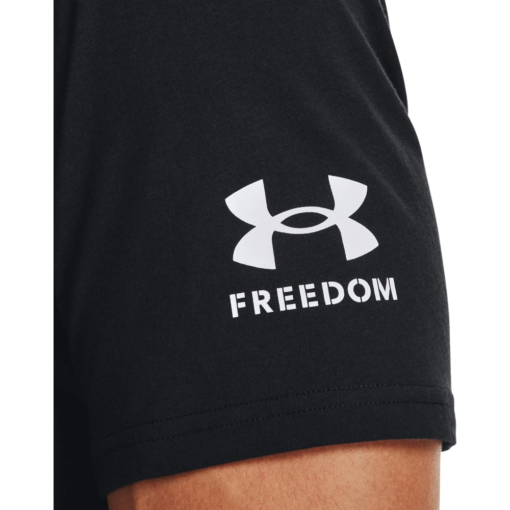 'Under Armour' Men's New Freedom BFL T-Shirt - Black / White 5 'Under Armour' Men's New Freedom BFL T-Shirt - Black / White