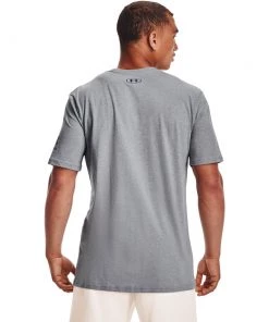 'Under Armour' Men's New Freedom BFL T-Shirt - Steel Light Heather / Royal