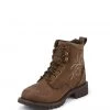 Justin Brands 'Justin' Women's 6" Katerina EH WP Steel Toe - Aged Bark Brown 2 Justin Brands 'Justin' Women's 6" Katerina EH WP Steel Toe - Aged Bark Brown