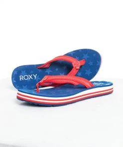 'Roxy' Women's Vista Loreto Sandals - Red / White / Blue