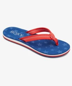 'Roxy' Women's Vista Loreto Sandals - Red / White / Blue