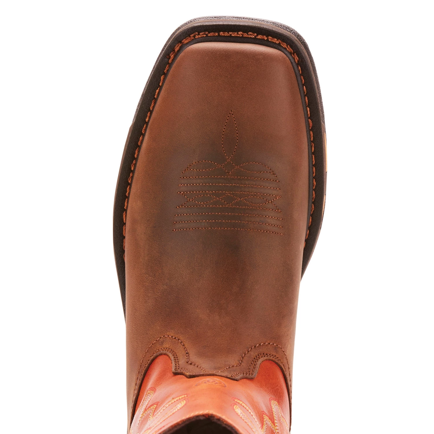'Ariat' Men's 11" WorkHog Western Square Toe - Brown / Orange 6 'Ariat' Men's 11" WorkHog Western Square Toe - Brown / Orange