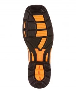 'Ariat' Men's 11" WorkHog Western Square Toe - Brown / Orange 11 'Ariat' Men's 11