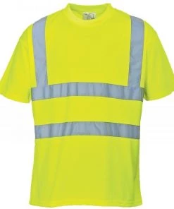 'Port West' Hi-Vis Reflective S/S Tee - Yellow Men
