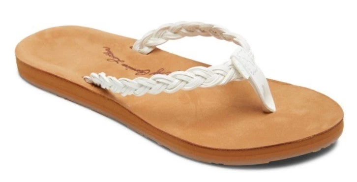 'Roxy' Women's Lorraine Braid Sandal - White 3 'Roxy' Women's Lorraine Braid Sandal - White