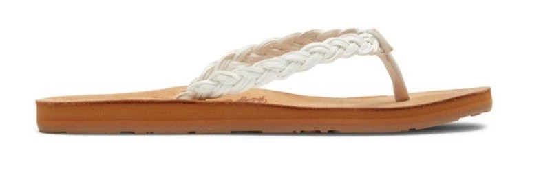 'Roxy' Women's Lorraine Braid Sandal - White 4 'Roxy' Women's Lorraine Braid Sandal - White