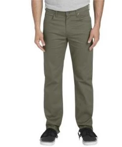 'Dickies' X-Series Regular Fit Straight Leg 5-Pocket Work Pant - Rinsed Moss Green Men